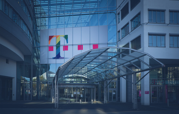 Building with Telekom logo